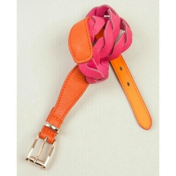 Pink & Orange Flat Twist Belt - Picture 1 of 3